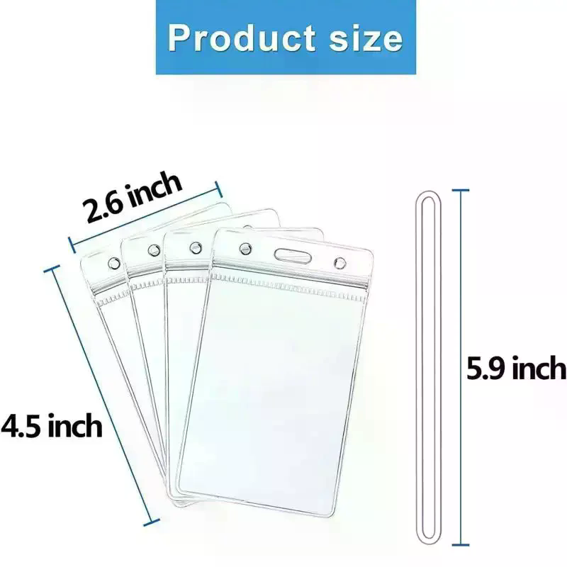 Lanyard Badge Holder - 10 peças de porta-crachás de plástico