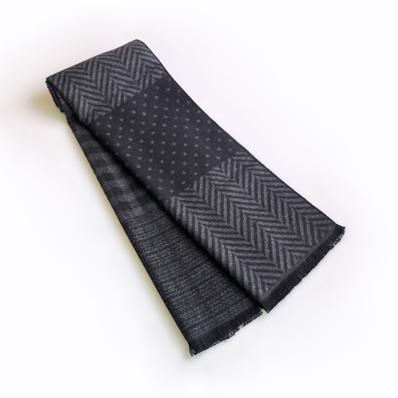 Muffler Men Wool - Lenço de caxemira masculino com pendão,