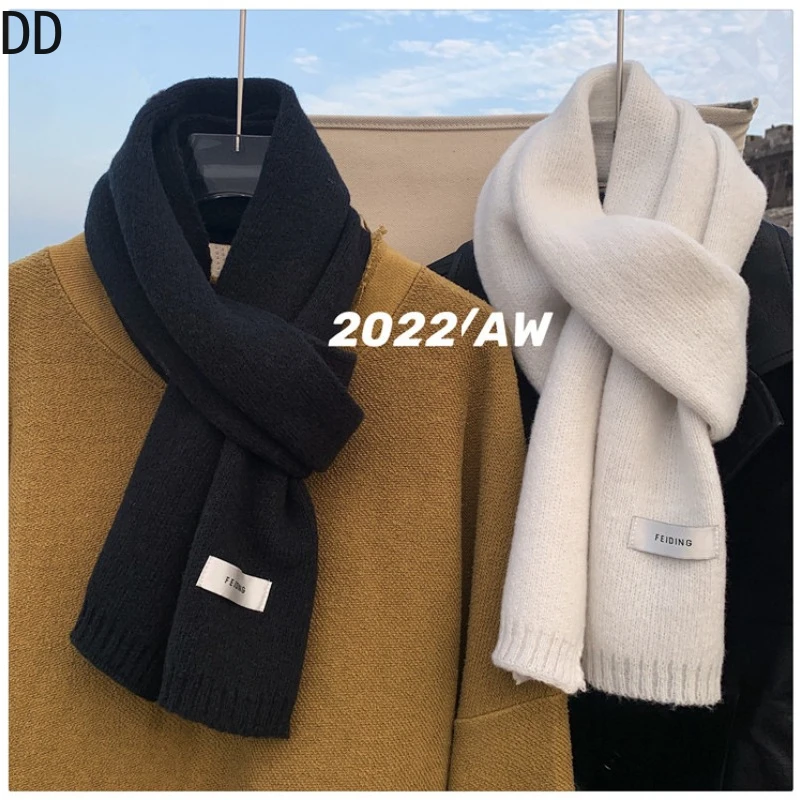 Simples chique sólido macio ca - Muffler Men Wool avaliação e preço