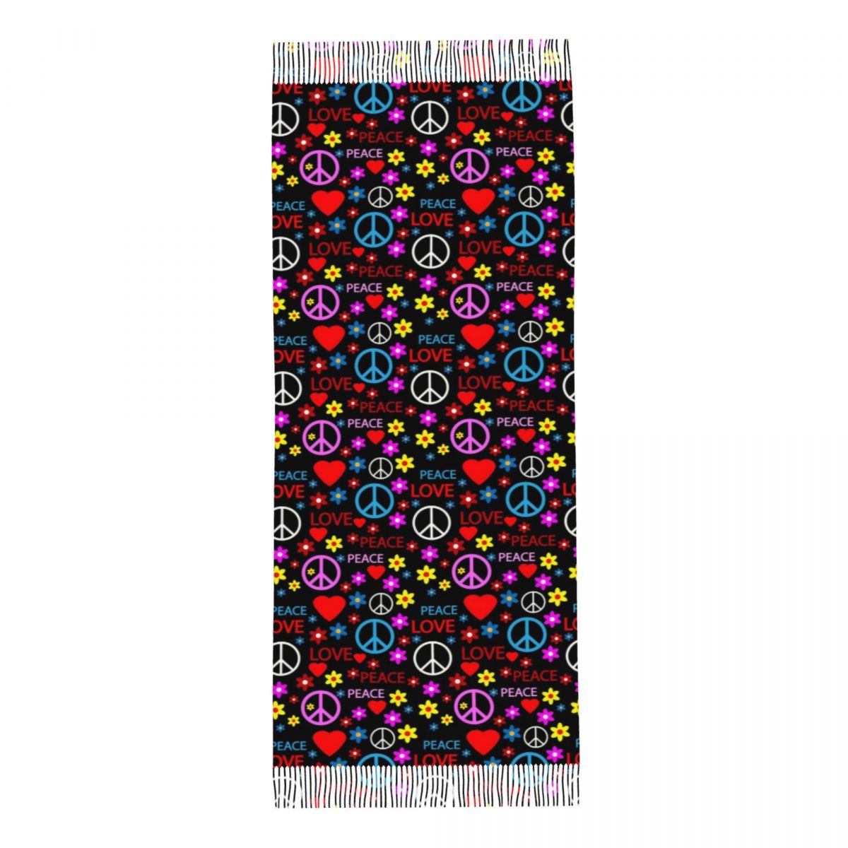 Paz foral amor padrão cachecol - Pashmina Wrap Large avaliação e preço