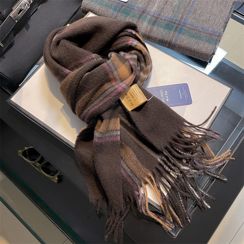Alta qualidade pura 100% lã ca - Muffler Men Wool avaliação e preço