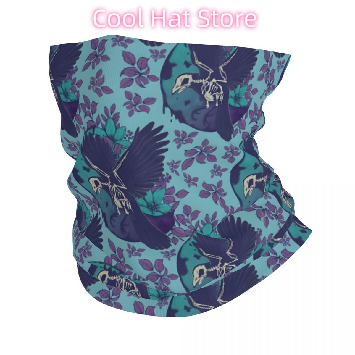 Corvo esqueleto e lua bandana  - Neck Warmer Tube avaliação e preço