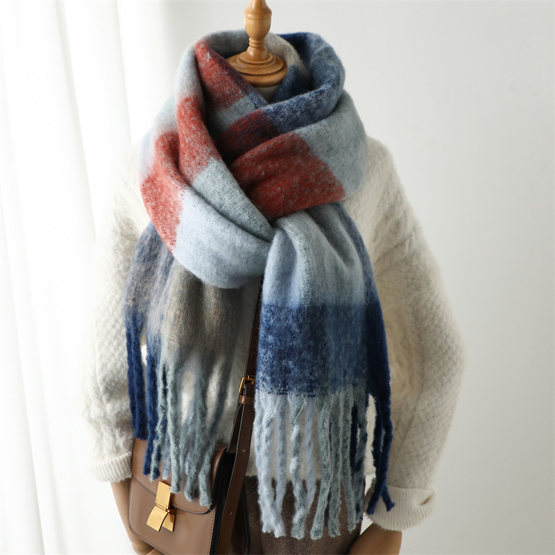 Novo Cachecol Xadrez de Outono - Muffler Men Wool avaliação e preço